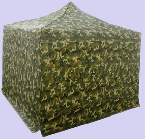 Pavilion de grădină 3x3m – din aluminiu, 4 pereţi laterali, Camuflaj