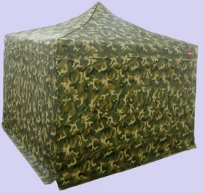 Pavilion de grădină 3x3m – din aluminiu, 4 pereţi laterali, Camuflaj