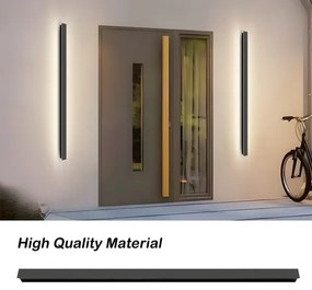 Brilagi - Aplica de perete LED pentru exterior LINEAR, 32 W, 230 V, 3000 K, IP65, negru