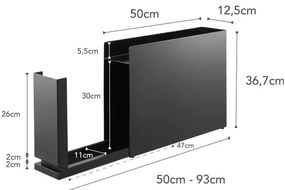 Organizator de bucătărie din metal Tower – YAMAZAKI
