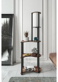 Lampadar cu rafturi 1xE27/40W/230V 140 cm negru/maro