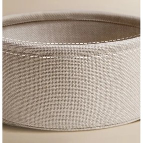 Masă laterală NOIRA, bej/alb, cu prize și porturi USB încorporate