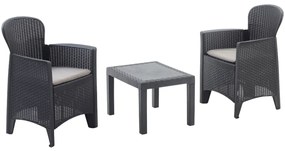 Set grădină AKITA, 3 piese, antracit I.P.A.E-Progarden