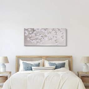 Tablou - Flori într-un peisaj gri (120x50 cm)