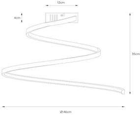 Lustră LED dimabilă aplicată Lucide 46199/25/30 MAXENCE LED/24W/230V negru