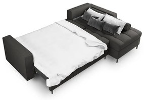 Canapea extensibilă cu șezlong dreapta Milo Casa Santo, gri închis