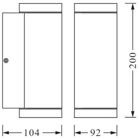 Aplică de exterior BEAM 2xGU10/35W/230V IP44 Ledvance