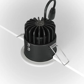 Spot LED incastrabil dimabil design tehnic IP65 zoom alb 6cm