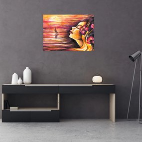 Tablou pe sticlă - Amintiri de vară (70x50 cm)