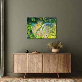 Tablou pe sticlă cu lanuri de orez din privire de sus (70x50 cm)