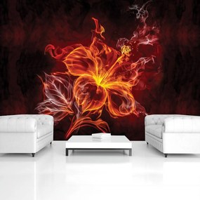 Fototapet - Floare- foc și fum (152,5x104 cm)