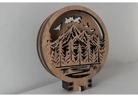 Li-Go 23583/DUB2 - Decorațiune de masă LED reglabilă, LED/12W/230V, 20x22 cm, finisaj stejar