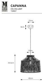 Lustră pe cablu Markslöjd 108667 CAPANNA 1xE27/40W/230V alamă