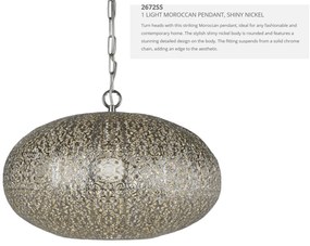 Lustra / Pendul design rustic Moroccan nickel 2672SS SRT