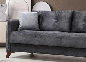 Canapea Retro, culoare gri, 220 x 95 cm