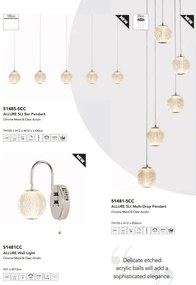 Lustra moderna cu 5 pendule LED Allure
