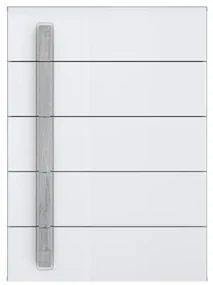 Comoda Stanga Atentivo Stejar Nordic Gri Si Alb Lucios, 70.2 Cm