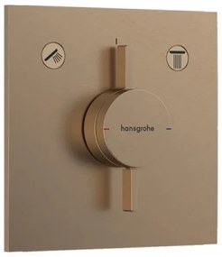 Baterie cada-dus, Hansgrohe, DuoTurn E, bronz periat