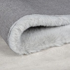 Blană gri deschis sintetică 200x290 cm Ivy Luxury Fur – Flair Rugs