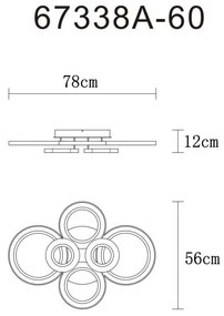 Plafoniera LED CCT cu telecomanda KORA
