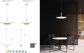 Pendul LED design tehnic, diametru 56cm Tina MA-9000
