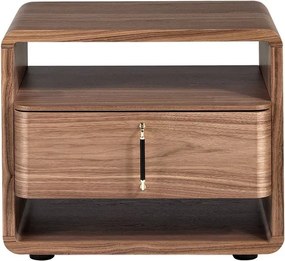 Noptiera design LUX cu sertare Walnut Veneer