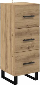 vidaXL Bufet cu sertar Stejar Artizanal 34,5 x 34 x 90 cm