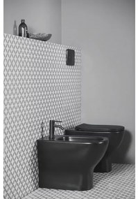 Bideu pe pardoseala negru mat Ideal Standard Tesi back-to-wall