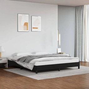 346910 vidaXL Cadru de pat, negru, 160x200 cm, piele ecologică