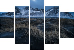 Tablou cu priveliște spre vărfurile Islanda (150x105 cm)