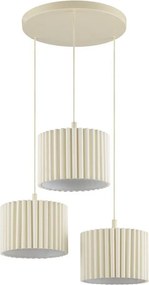 Brilliant - Lustru suspendat pe cablu VELIN 3xE27/20W/230V Ø 61 cm crem