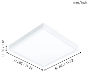 Eglo 99238 - Plafonieră LED FUEVA 5 LED/20W/230V
