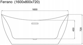 Cada de podea Rea Ferrano 160