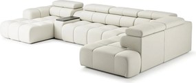 Colțar lemn masiv Bliss cu extensie electrică 398×113 cm