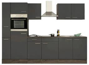 Mobilă de bucătărie Yorki 300, corp din stejar Yorki, cu față antracit satinat