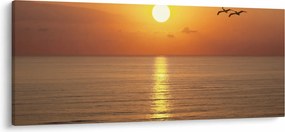 Tablou - Apus de soare peste ocean (120x50 cm)