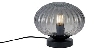 Lampă de masă de design neagră cu sticlă fumurie - Mochi