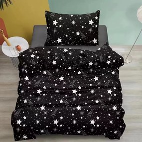 Lenjerie de pat din bumbac Culoare negru, NIGHT SKY