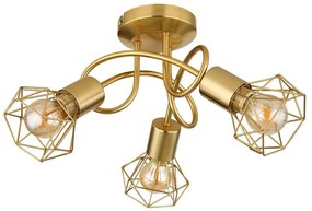 Lustră aplicată Globo 54802GB-3D XARA I 3xE14/40W/230V auriu