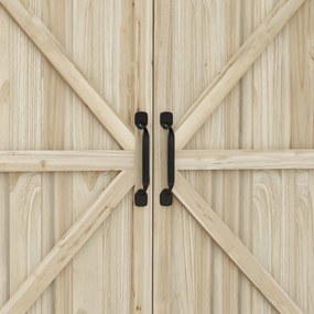 Outsunny Masă de transplant masă de grădinărit dulap și rafturi și blat tălpi antiderapante 90,5x41x124,5cm lemn natural | Aosom Romania