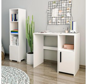 Masă PC cu raft Kankan (Alb). 1088945
