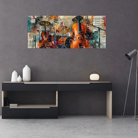 Tablou - Instrumente muzicale (120x50 cm)