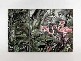 Tablou de perete decorativ Triptico Flamencos, 180x120cm