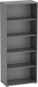 Biblioteca RIOMA NEW TYP 03, gri grafit, PAL melaminat, 75x38x183 cm