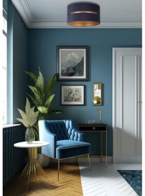 Plafonieră Duolla DUO 1xE27/15W/230V d. 40 cm albastru/auriu