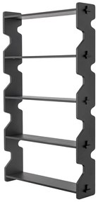 Bibliotecă neagră din lemn de pin 84x140x20 cm Savoya – Bloomingville