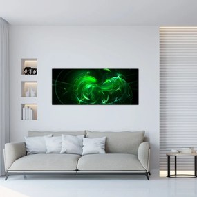 Tablou - abstracție verde (120x50 cm), în 40 de alte dimensiuni noi