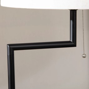 HOMCOM Lampă de podea cu etajeră, Lampă de podea, Fermoar, E 27, 40 W, Bambus, Natural + Negru | Aosom Romania