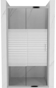 Mexen Apia uși de duș glisante 90 cm, dungi, crom - 845-090-000-01-20