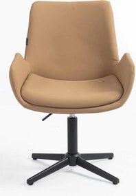 HR240CROSS Scaun Carmel Piele Ecologica Premium Soft cu Bază Neagră